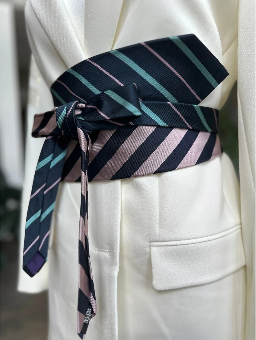 Upcycled Silk Obi Belt | Corset Wrap Style | OOAK | OS